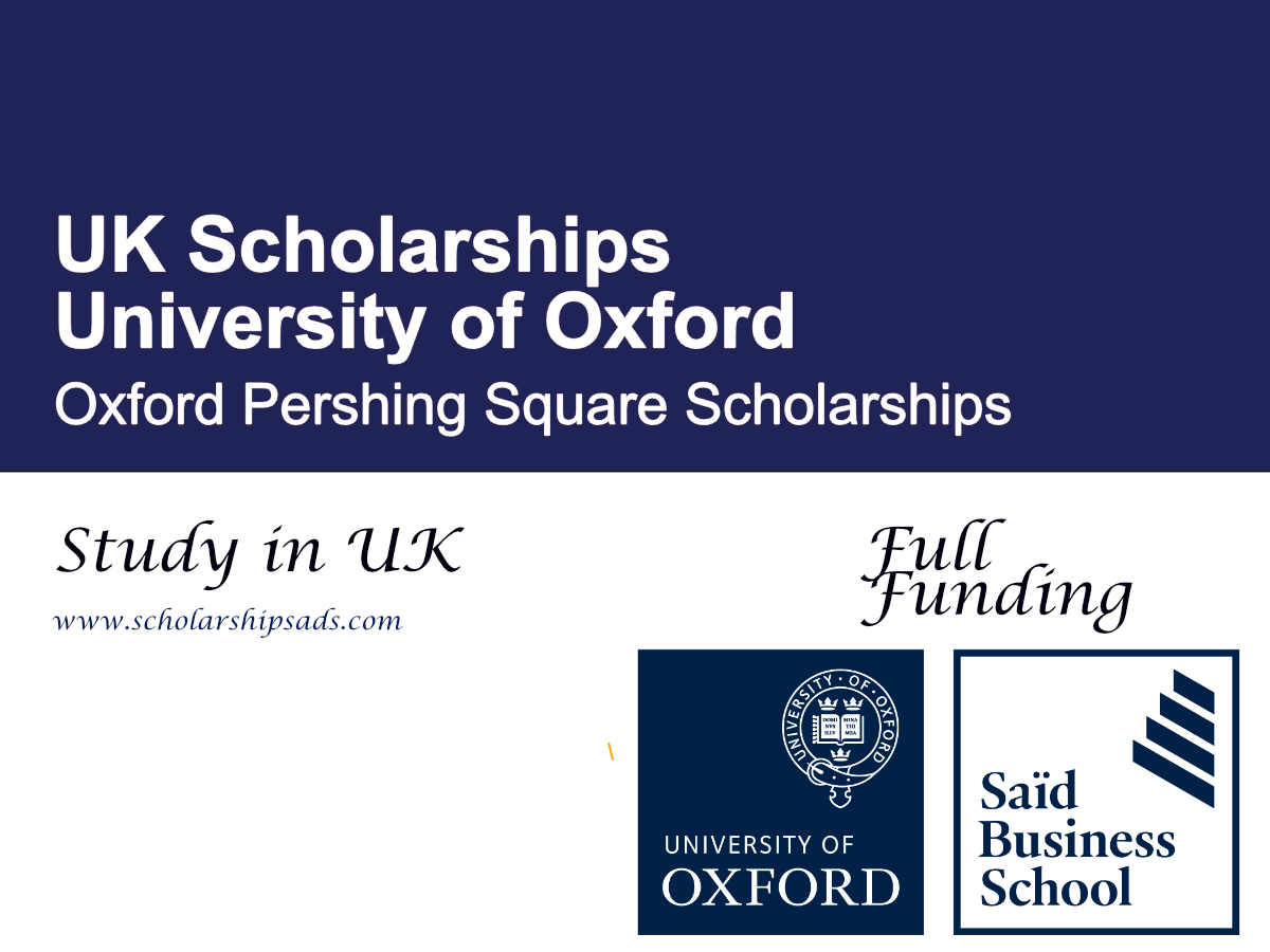 Oxford Pershing Square Scholarships 2027 in UK (Fully Funded)