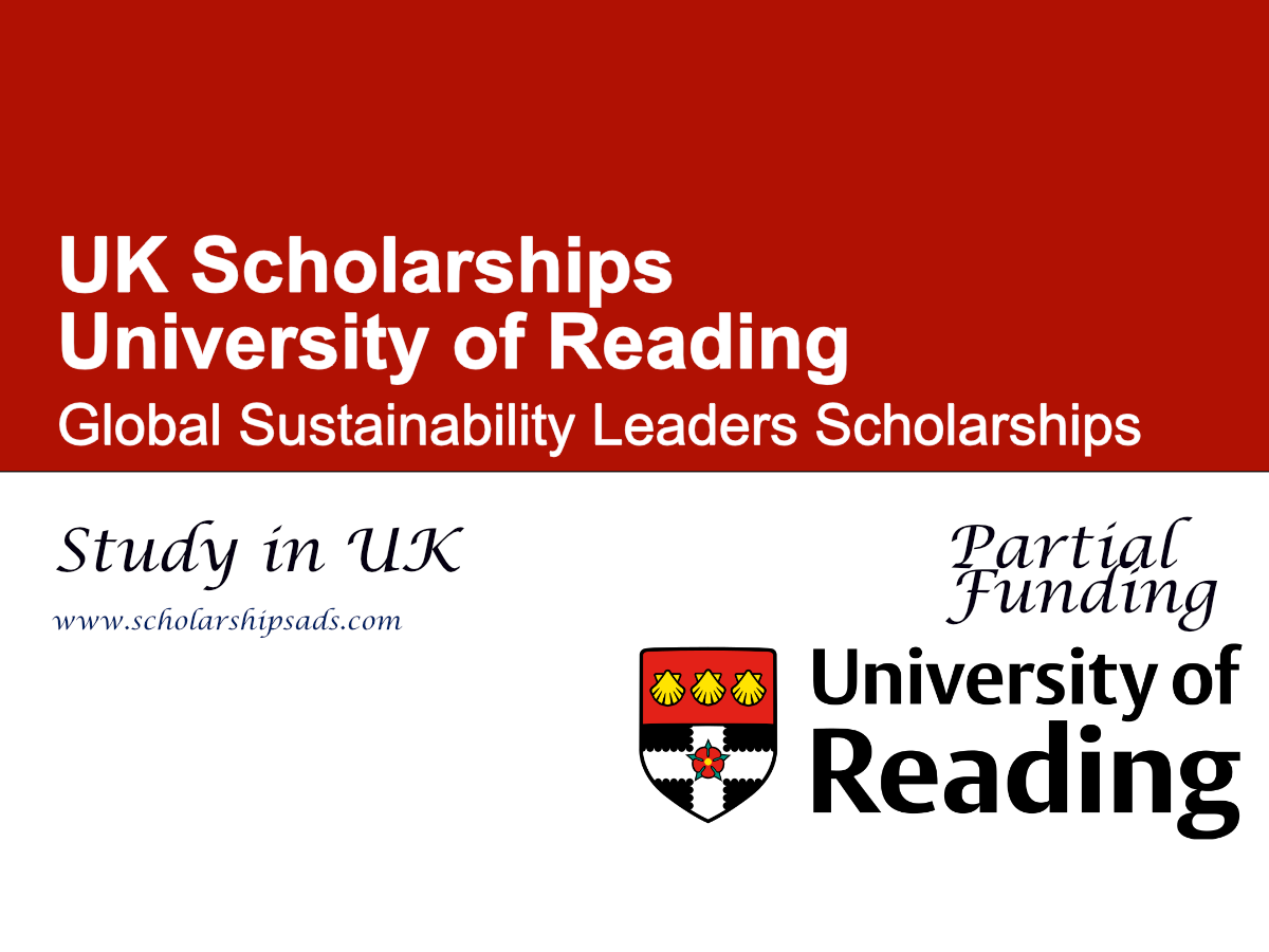 University of Reading Global Sustainability Leaders Scholarships 2026, UK