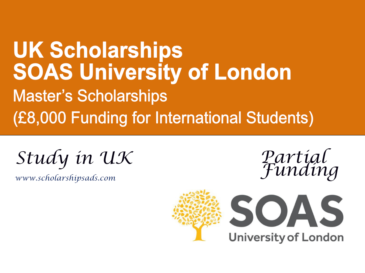 SOAS University of London Master’s Scholarships 2026 (£8,000 Funding for International Students)
