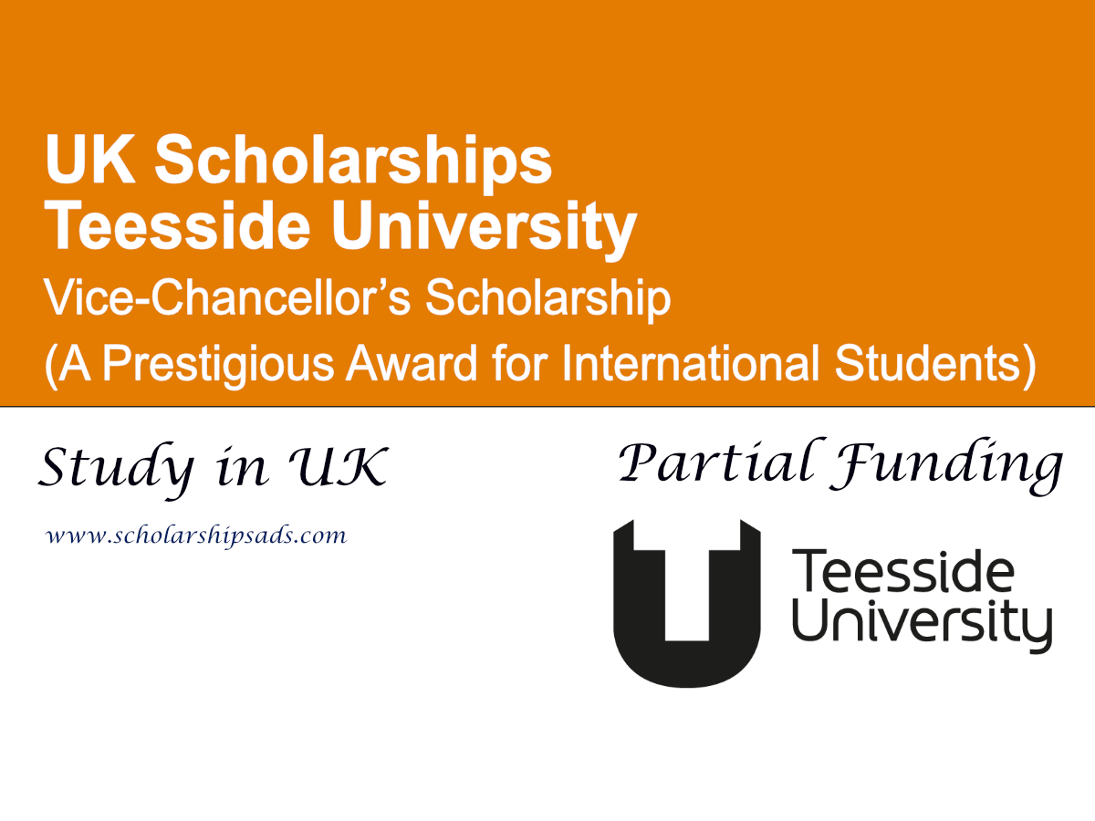 Teesside University Vice-Chancellor’s Scholarship 2026 , UK