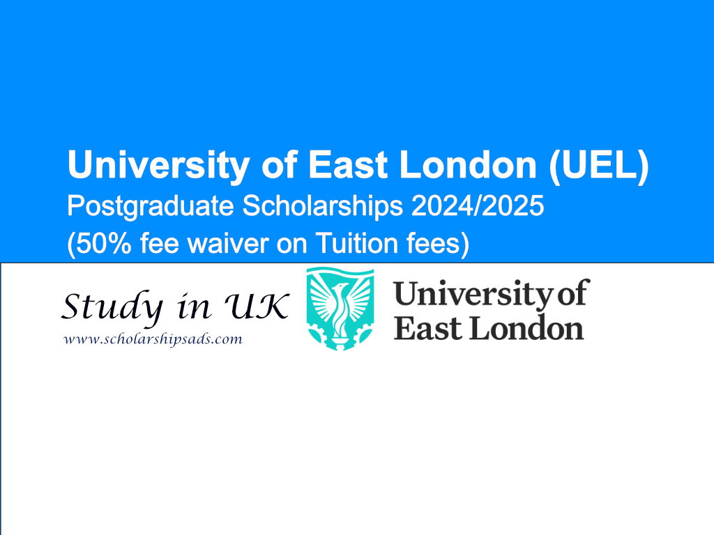 University of East London (UEL) Postgraduate UK Scholarships 2024/2025.