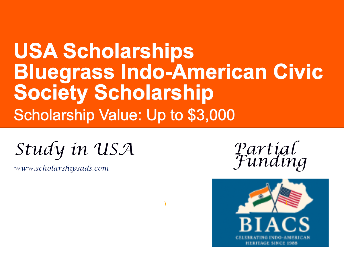 Bluegrass Indo-American Civic Society Scholarship in USA