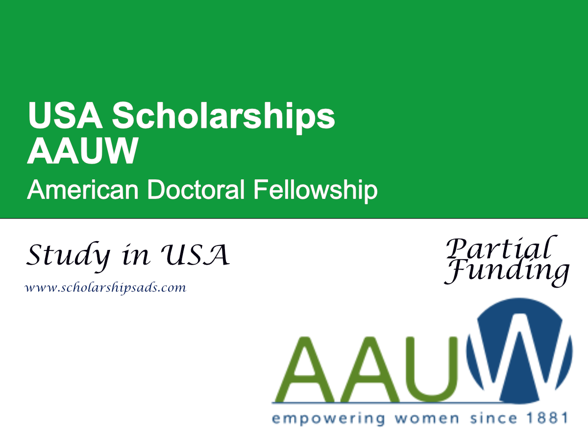 AAUW American Doctoral Fellowship 2026 in USA