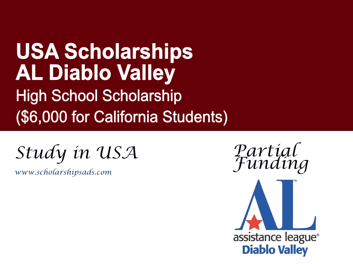 AL Diablo Valley High School Scholarship, USA ($6,000 for California Students)