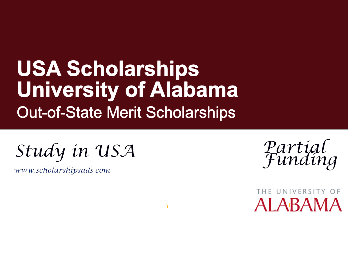 University of Alabama Out-of-State Merit Scholarships in USA