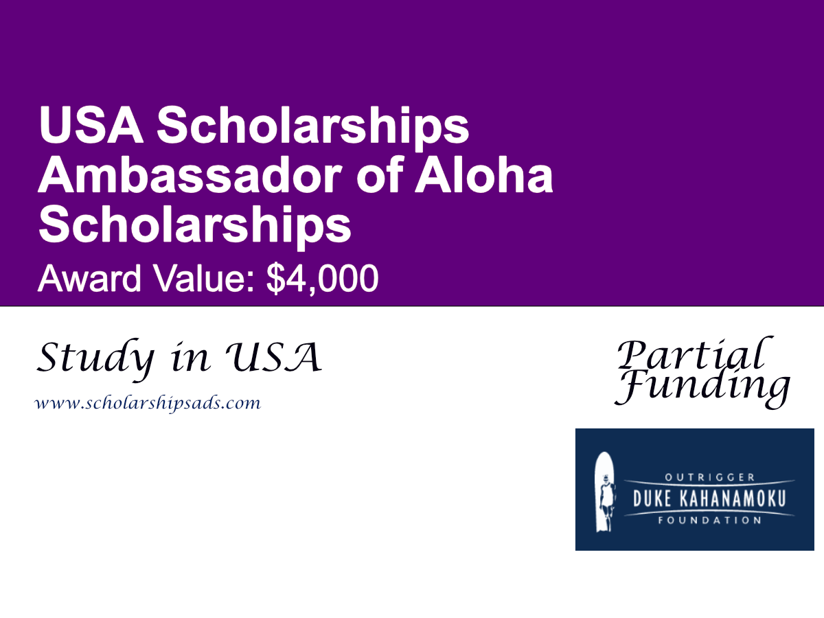 Ambassador of Aloha Scholarships, USA