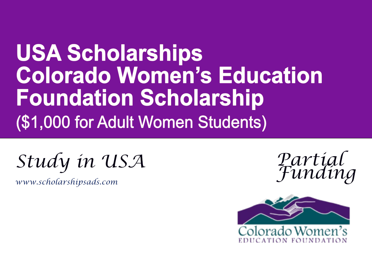 Colorado Women’s Education Foundation Scholarship ($1,000 for Adult Women Students)