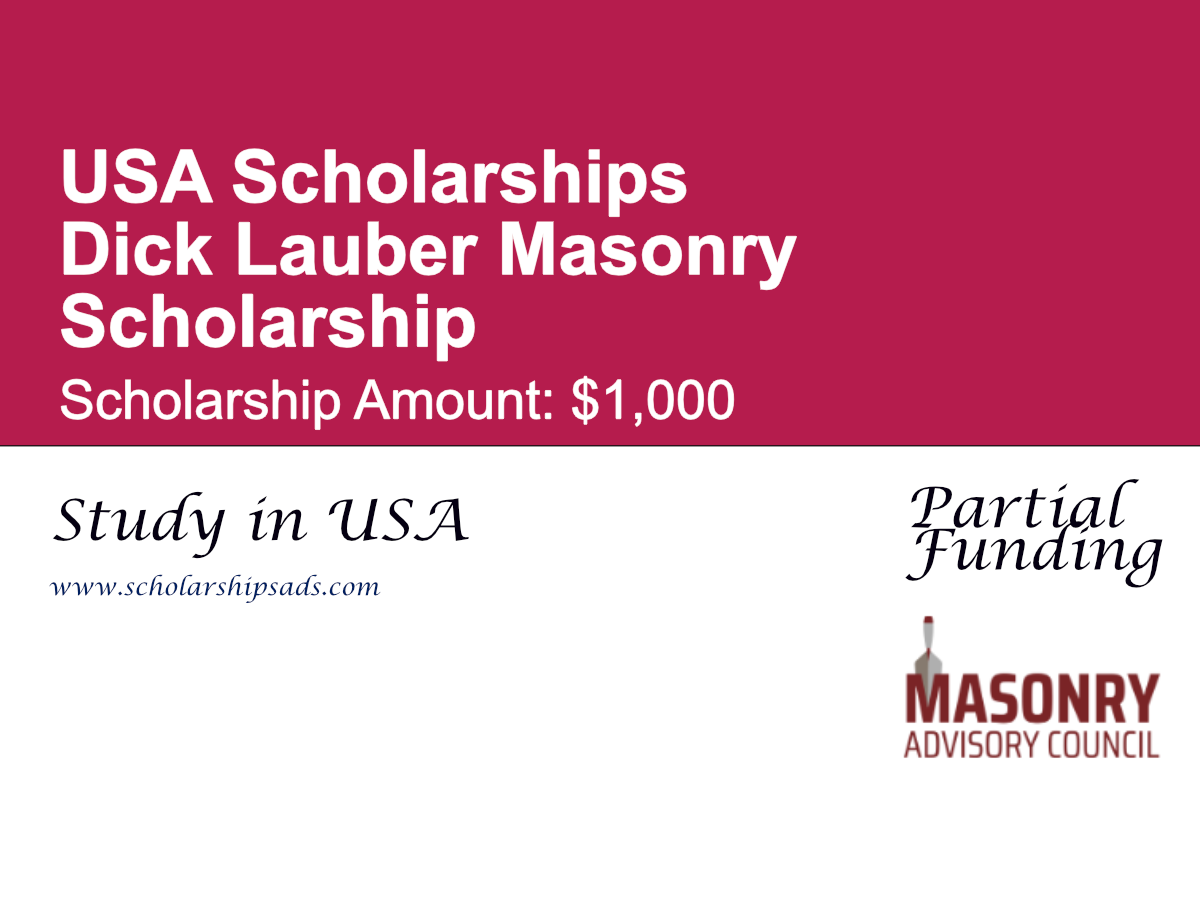 Dick Lauber Masonry Scholarship in USA
