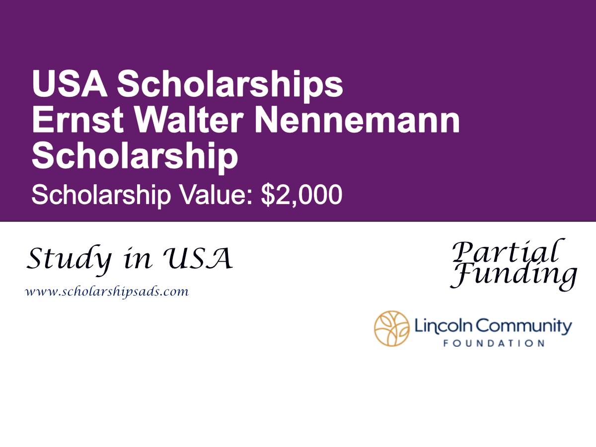 Ernst Walter Nennemann Scholarship in USA