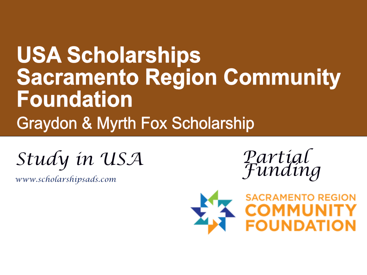 Graydon & Myrth Fox Scholarship in California, USA