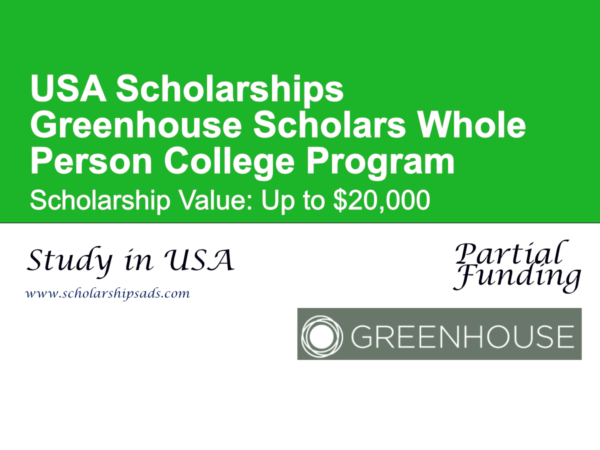 Greenhouse Scholars Whole Person College Program in USA