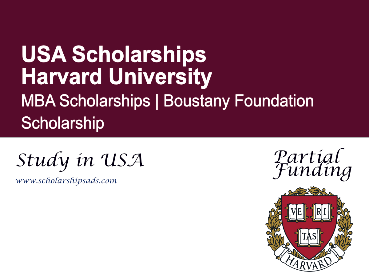 Harvard University MBA Scholarship 2026 | Boustany Foundation Scholarship