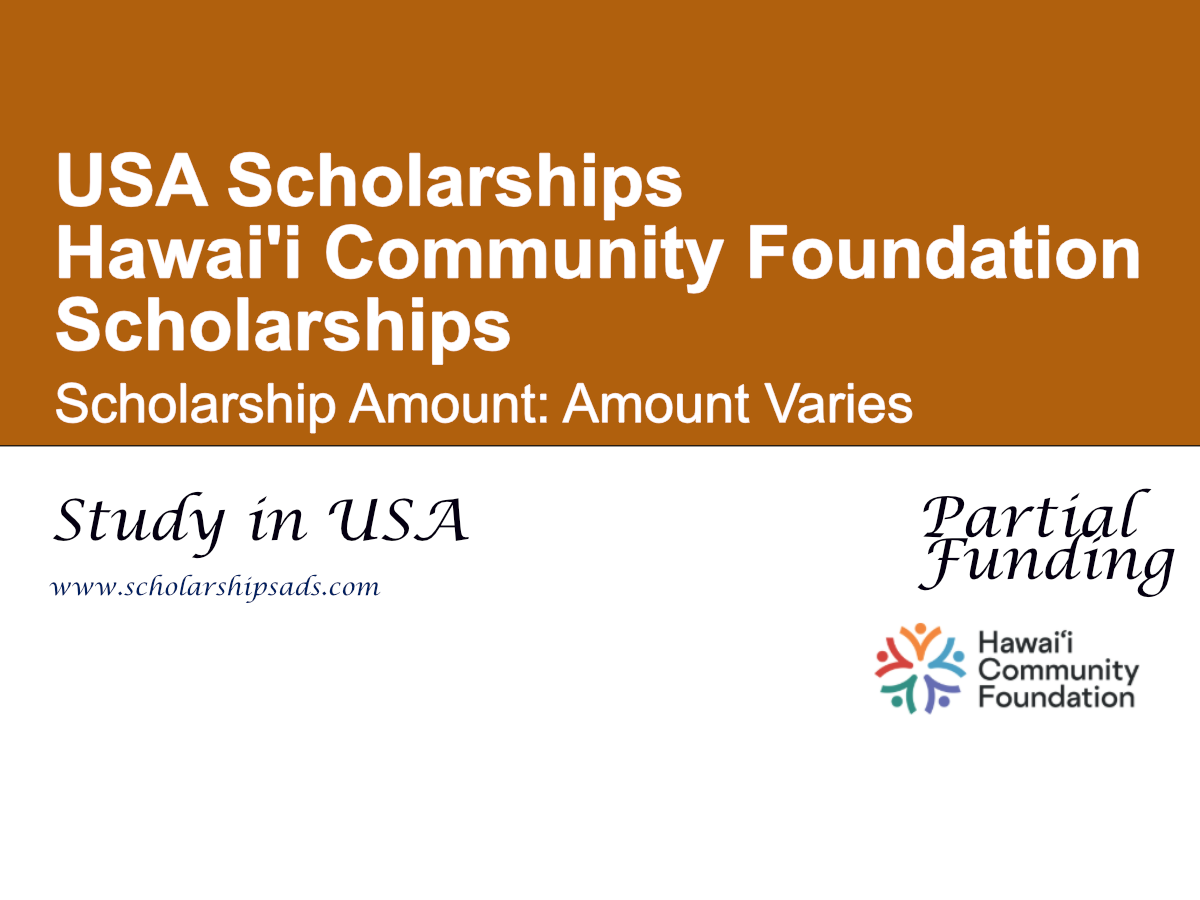 Hawai'i Community Foundation Scholarships in USA
