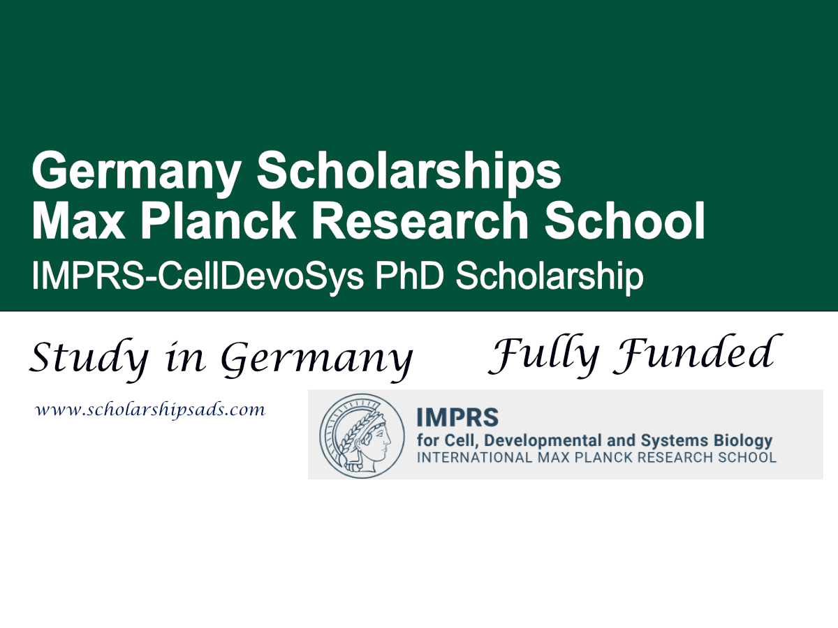 Max Planck Research School IMPRS-CellDevoSys PhD Scholarship 2026 , Germany (Fully Funded)