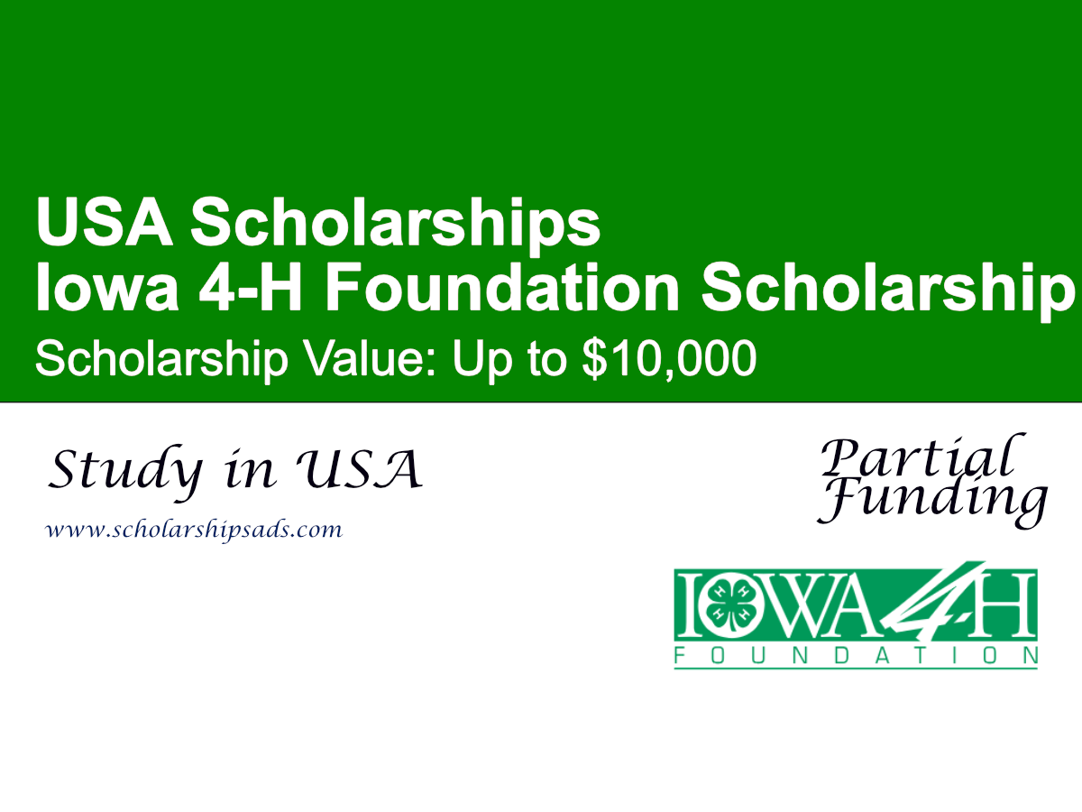 Iowa 4-H Foundation Scholarships in USA