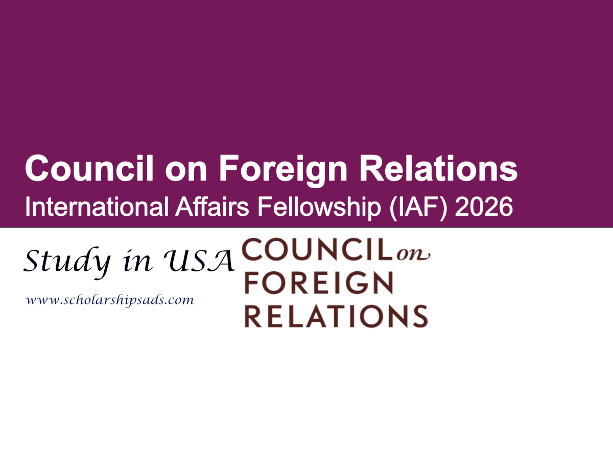 USA Council on Foreign Relations International Affairs Fellowship (IAF) 2026