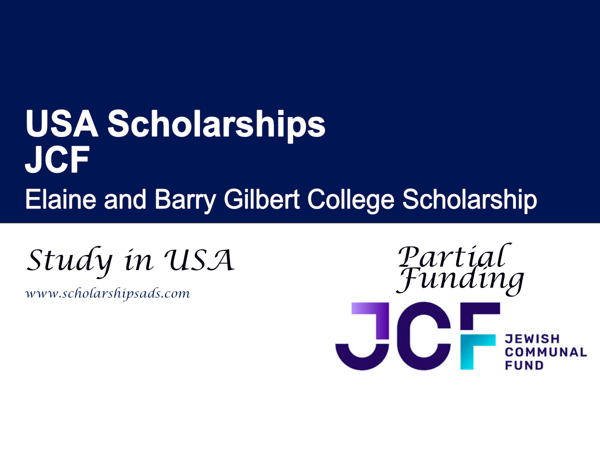 JCF Elaine and Barry Gilbert College Scholarship, USA