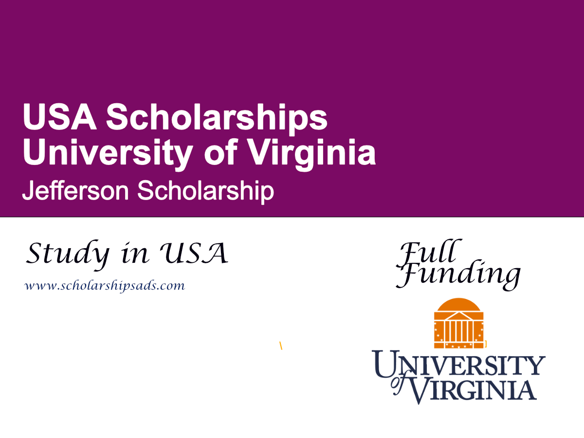 University of Virginia Jefferson Scholarship 2027, USA