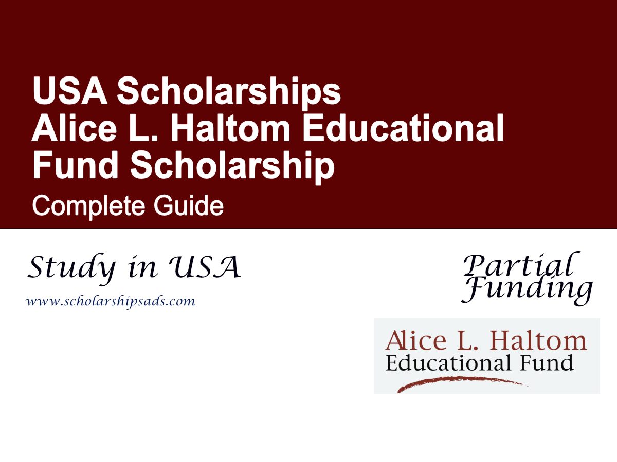 Alice L. Haltom Educational Fund Scholarship (USA & Canada) – Complete Guide