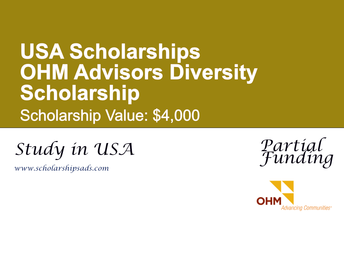 OHM Advisors Diversity Scholarship in USA