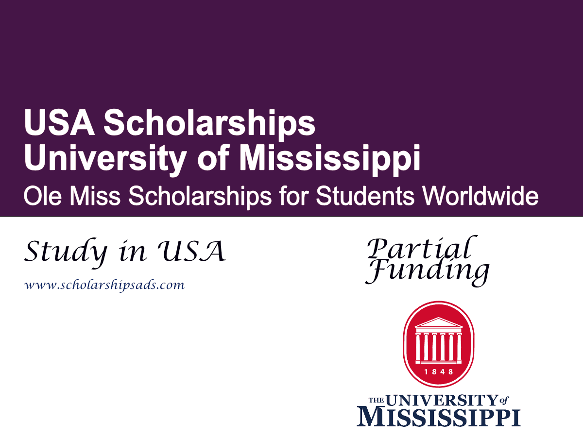University of Mississippi Scholarships 2026 , USA