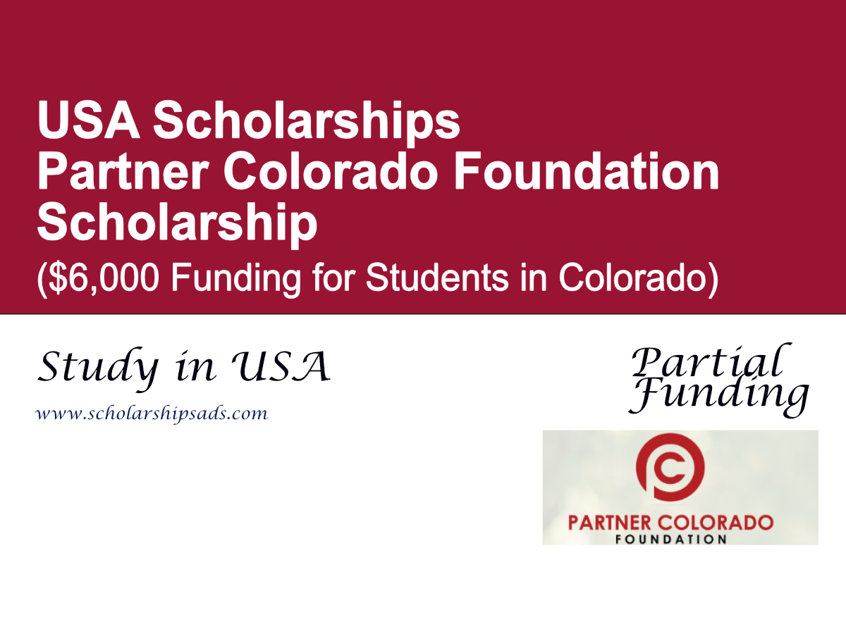Partner Colorado Foundation Scholarship, USA ($6,000 Funding for Students in Colorado)