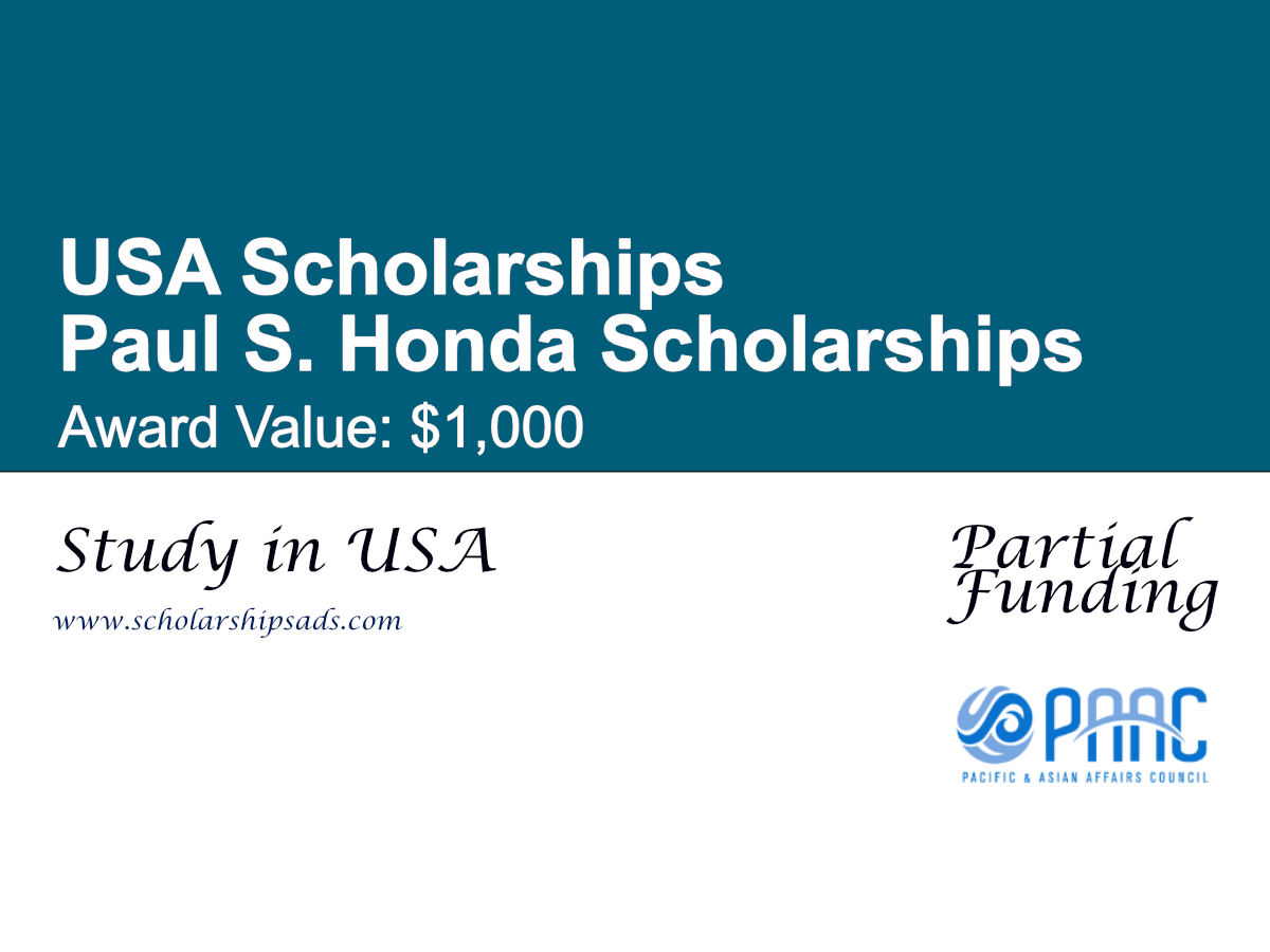 Paul S. Honda Scholarships, USA