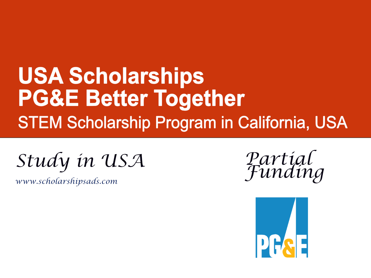 PG&E Better Together STEM Scholarship Program in California, USA