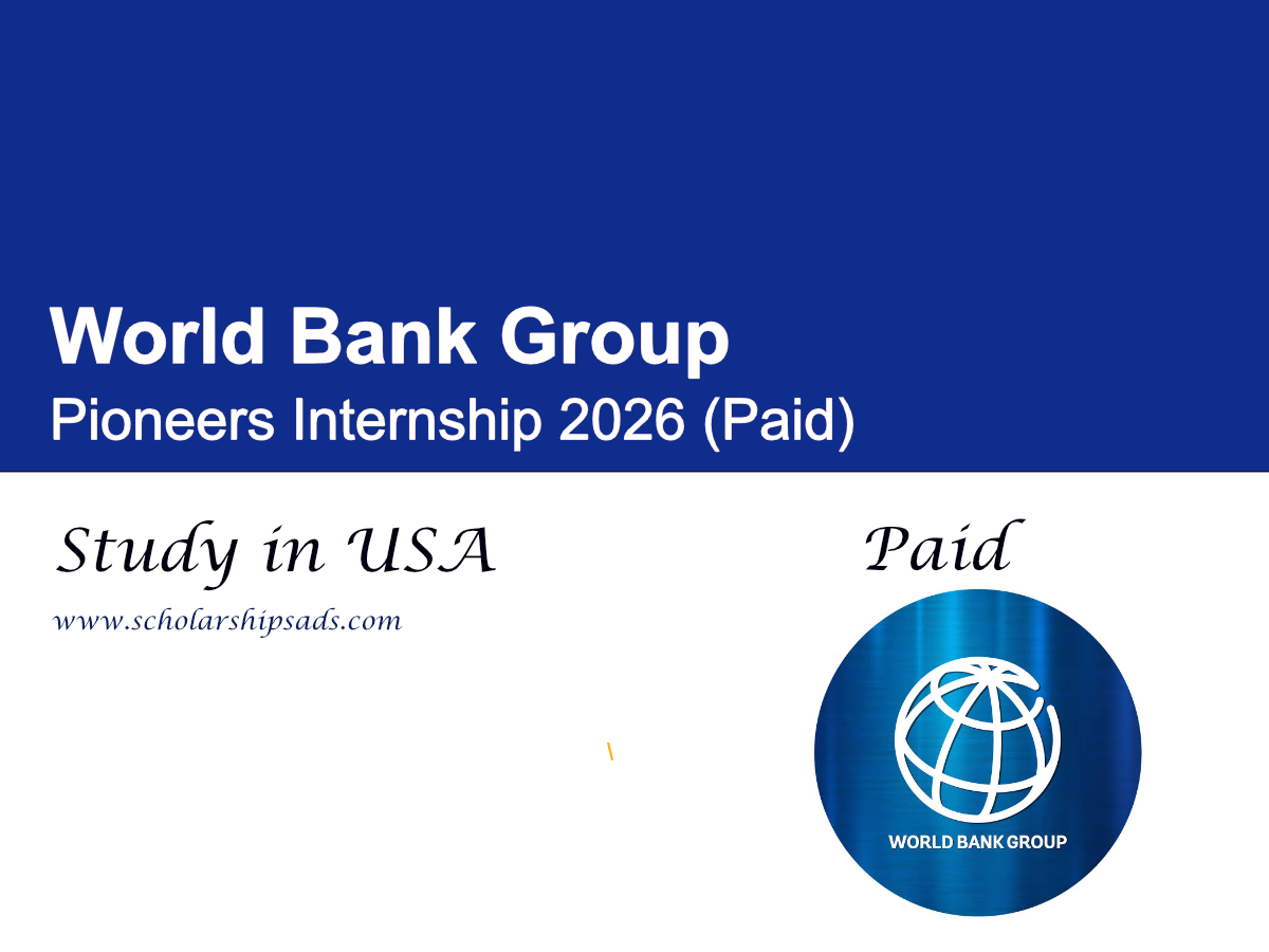 World Bank Group (WBG) Pioneers Internship 2026 (Paid)