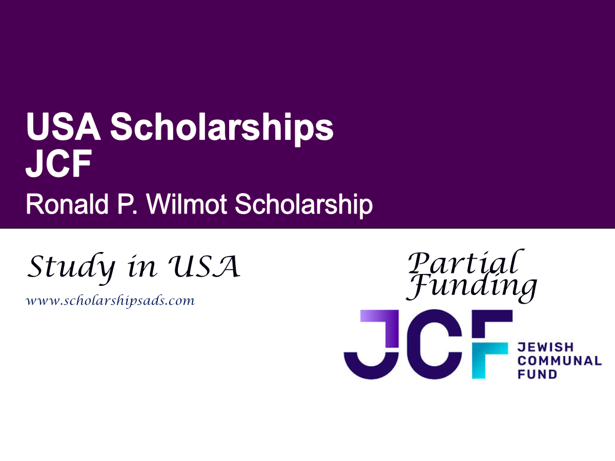 JCF Ronald P. Wilmot Scholarship, USA