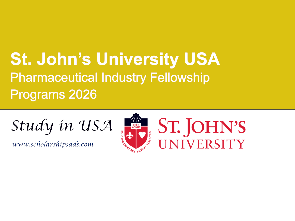 USA St. John’s University Pharmaceutical Industry Fellowship Programs 2026