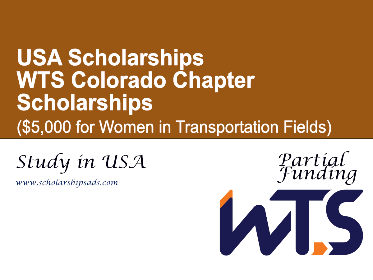 WTS Colorado Chapter Scholarships, USA($5,000 for Women in Transportation Fields)