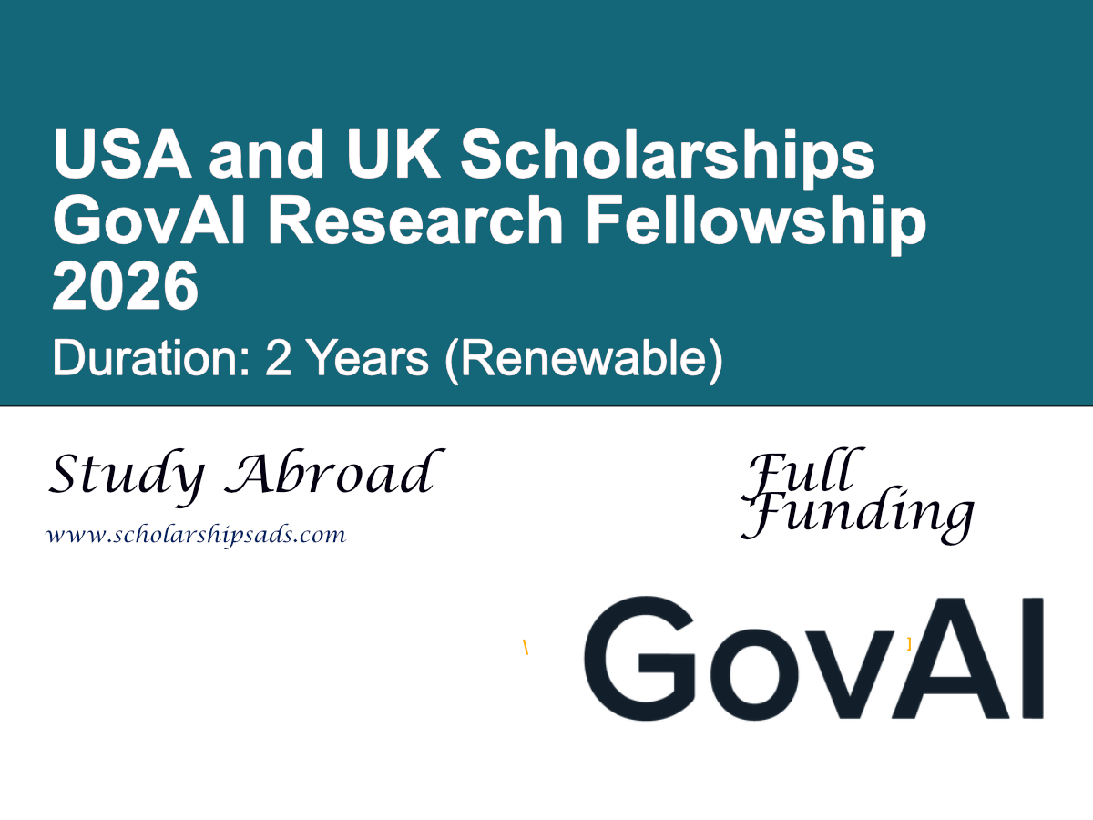 GovAI Research Fellowship 2026 in the UK & USA