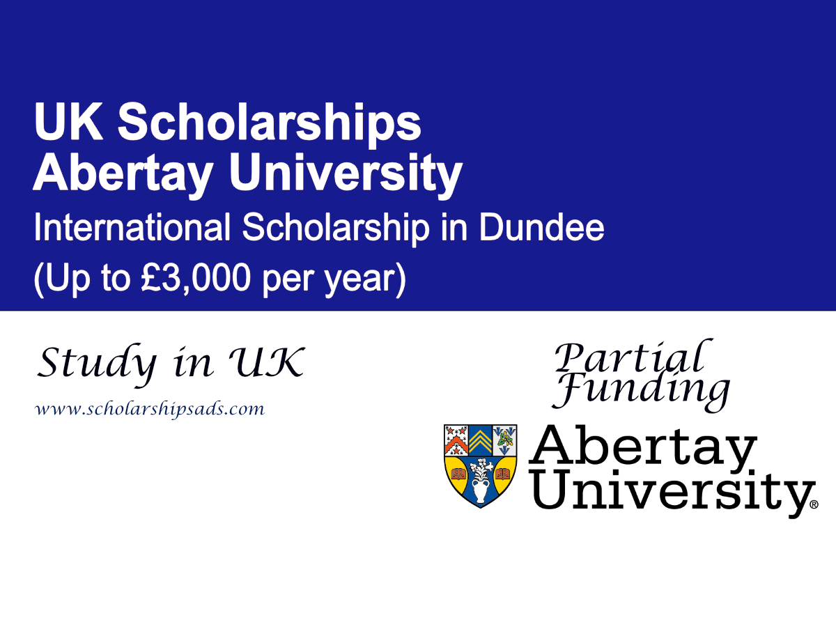 Abertay University International Scholarship 2026 in Dundee, UK (Up to £3,000 per year)