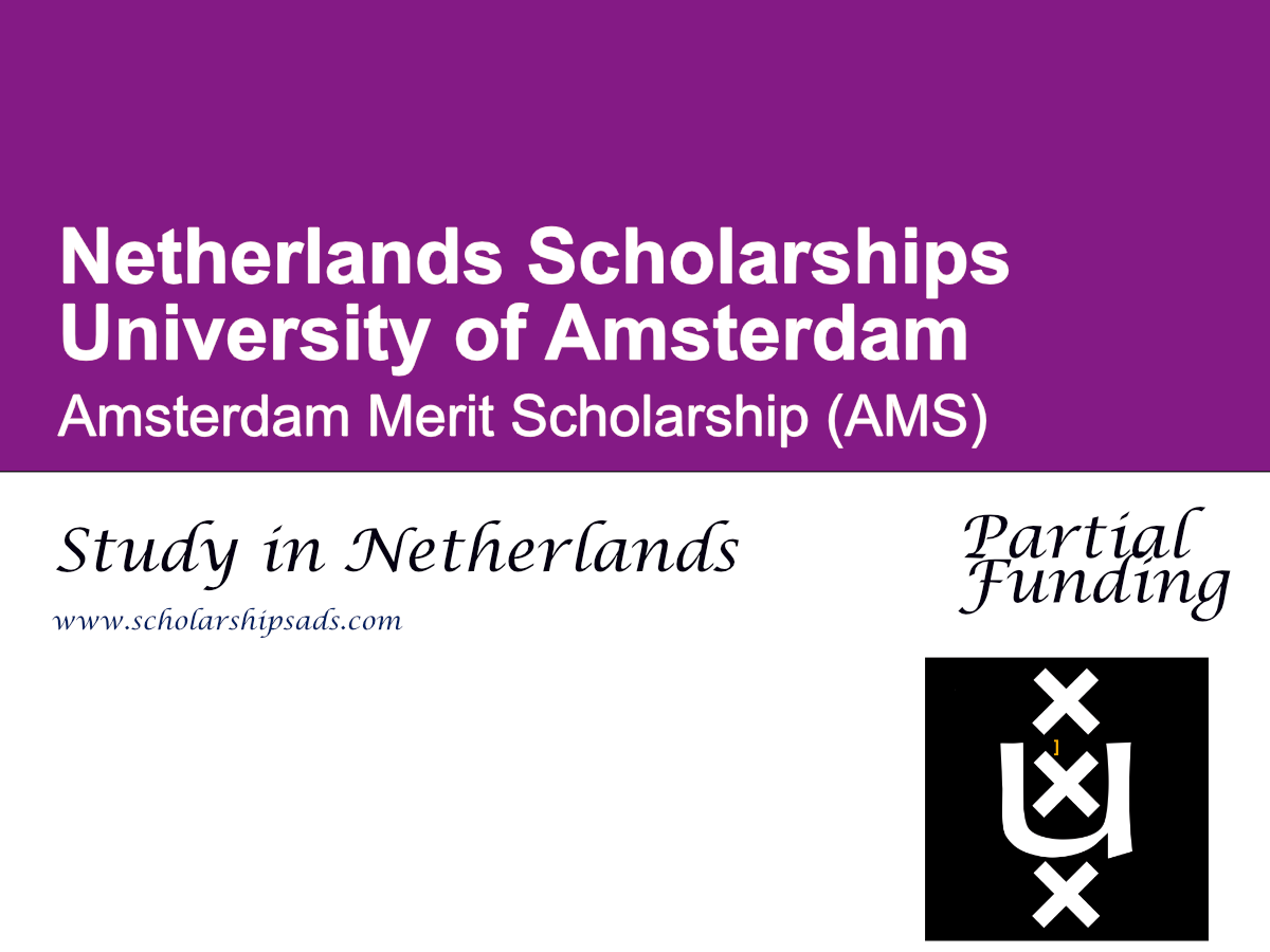 Amsterdam Merit Scholarship (AMS) 2026 in the Netherlands
