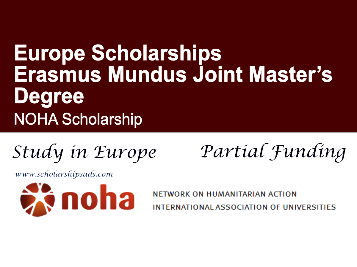Erasmus Mundus Joint Master’s Degree NOHA Scholarship 2026 , Europe