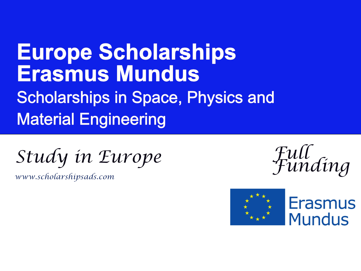 Erasmus Mundus Scholarships 2026 in Space, Physics and Material Engineering