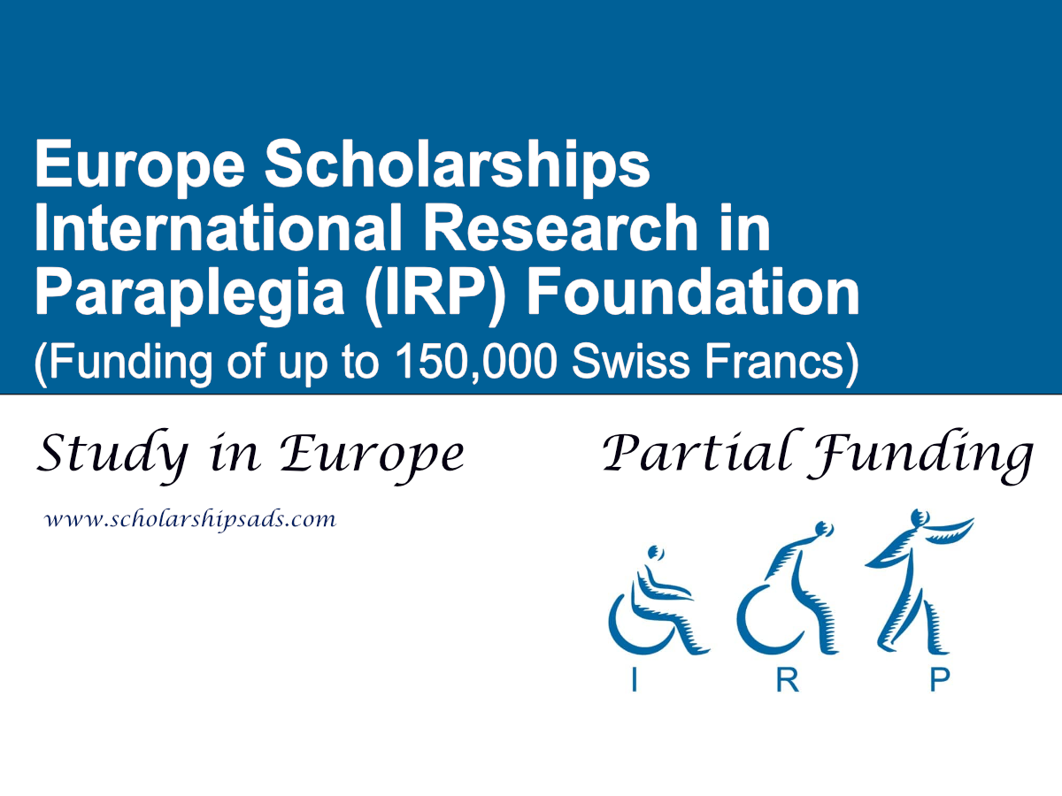 IRP Research Grant Scholarship 2026 , Europe (Funding of up to 150,000 Swiss Francs)