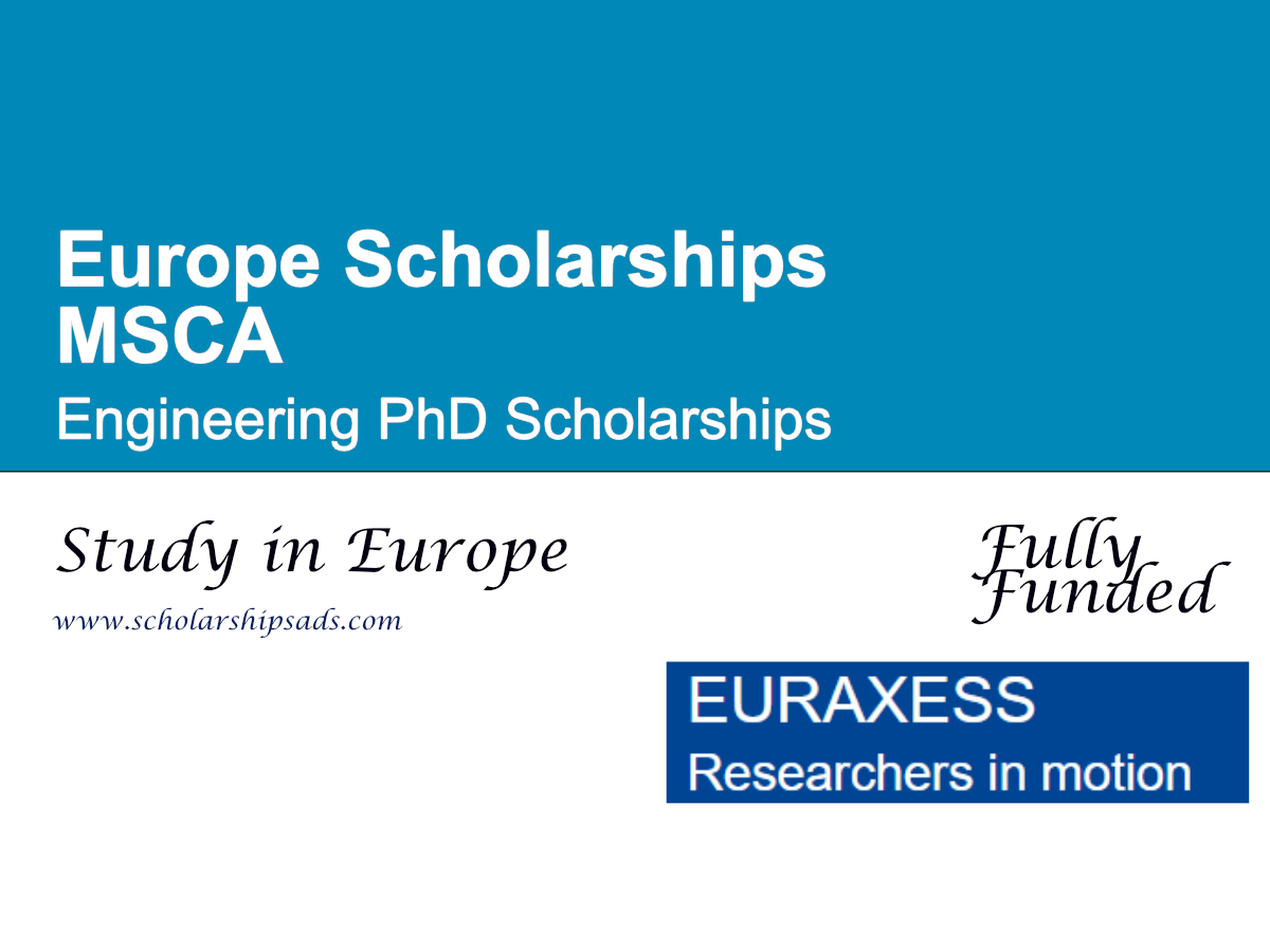 MSCA Engineering PhD Scholarships 2026 in Europe