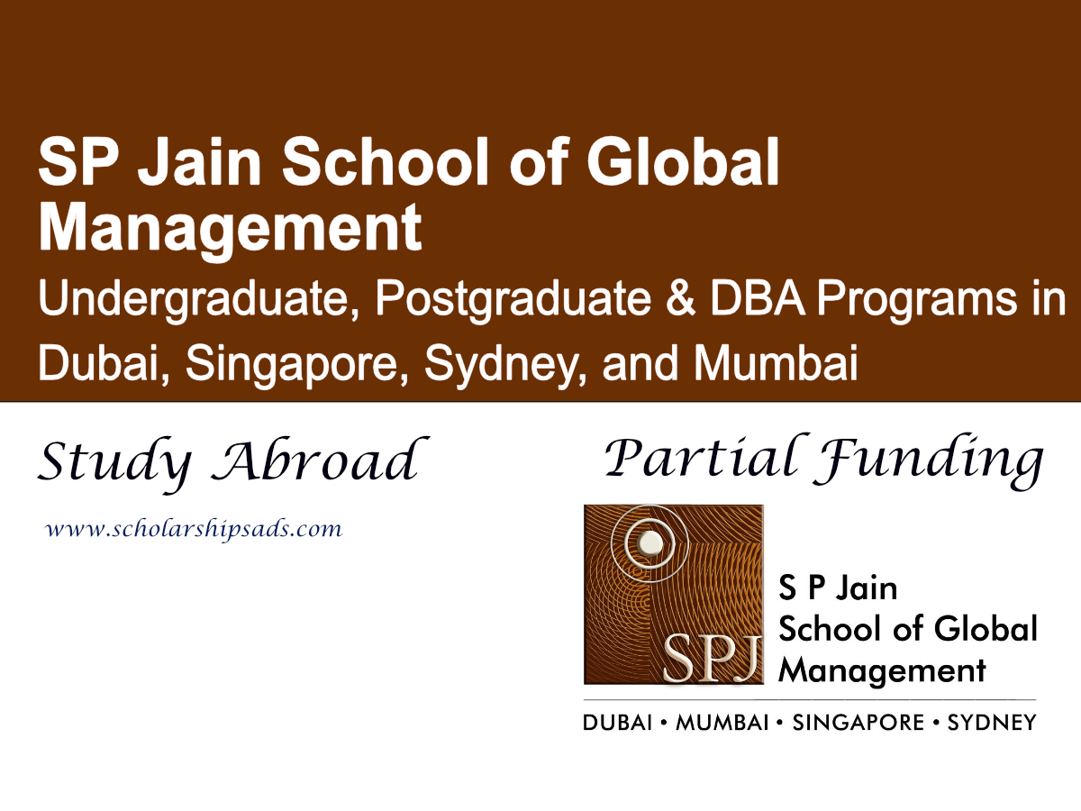 SP Jain School of Global Management Scholarships 2026