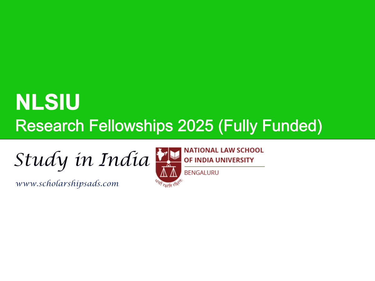 India NLSIU Research Fellowships 2025 (Fully Funded)