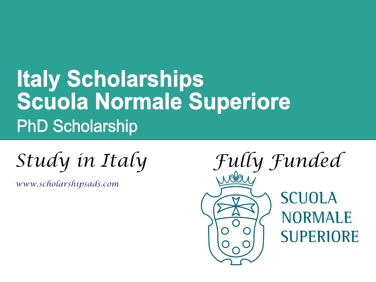 Scuola Normale Superiore PhD Scholarship 2026 , Italy (Fully Funded)