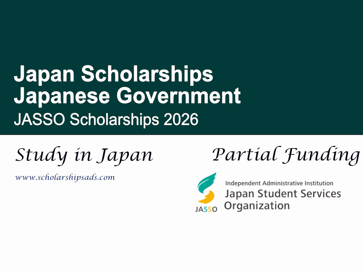 JASSO Scholarships 2026 (Japan Government Sponsored), Japan