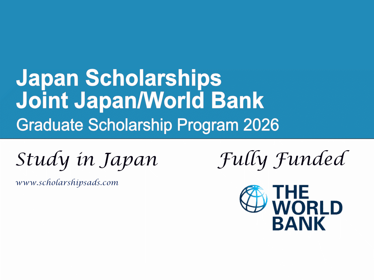 Joint Japan/World Bank Graduate Scholarship Program 2026 (Fully Funded)