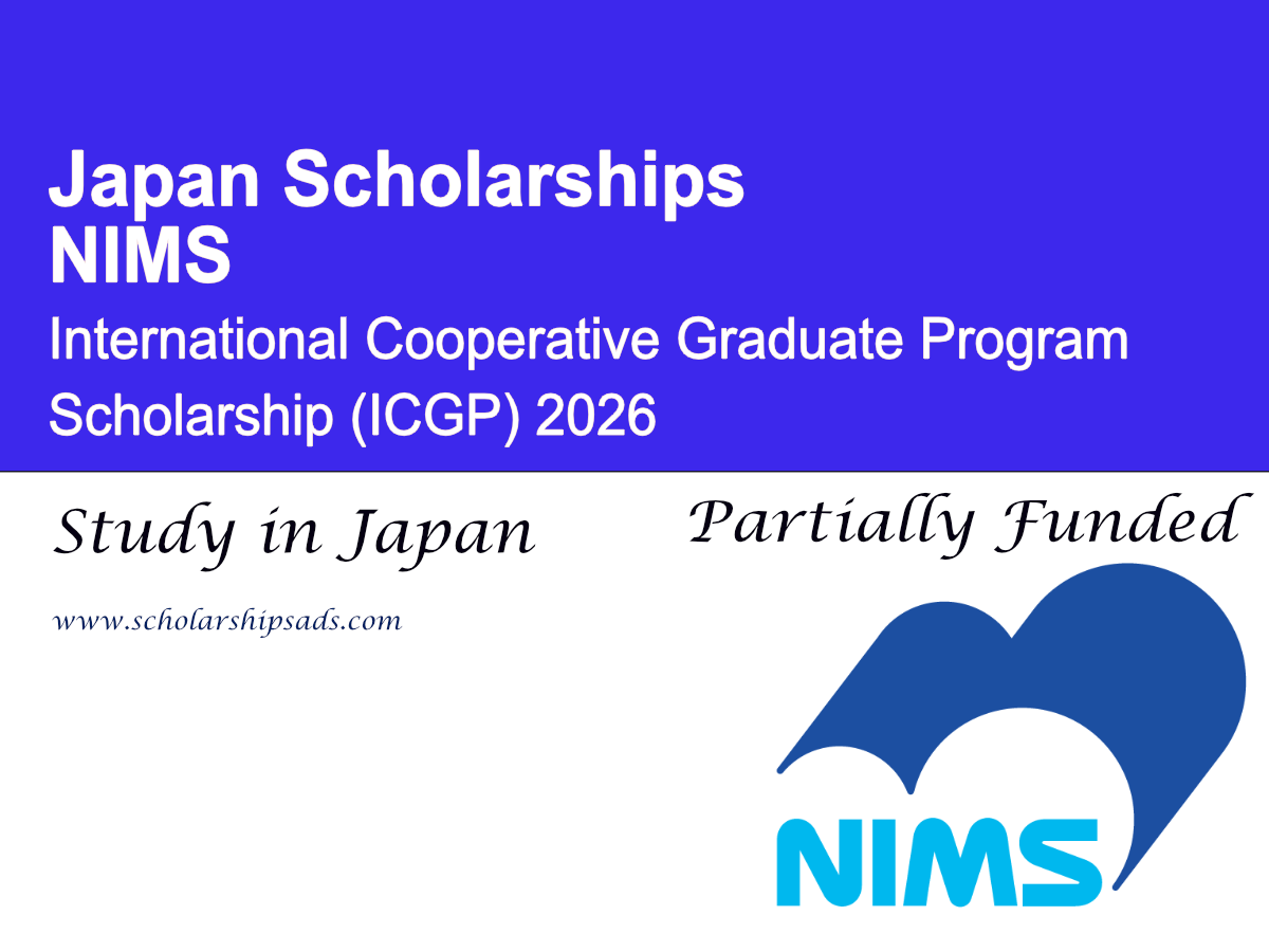 Japan NIMS International Cooperative Graduate Program Scholarship (ICGP) 2026