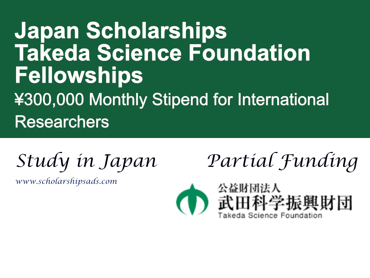 Japan Takeda Science Foundation Fellowships 2027
