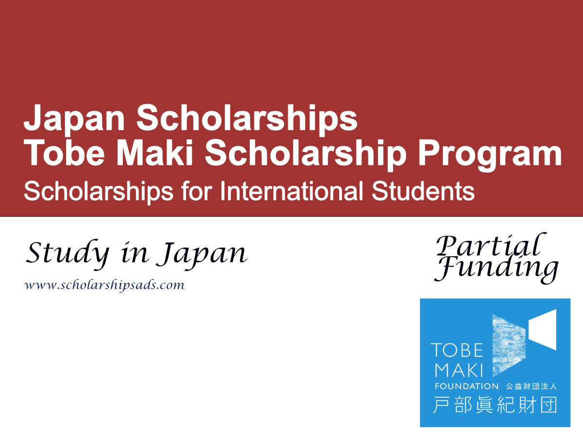 Tobe Maki Scholarship Program 2026 in Japan for International Students