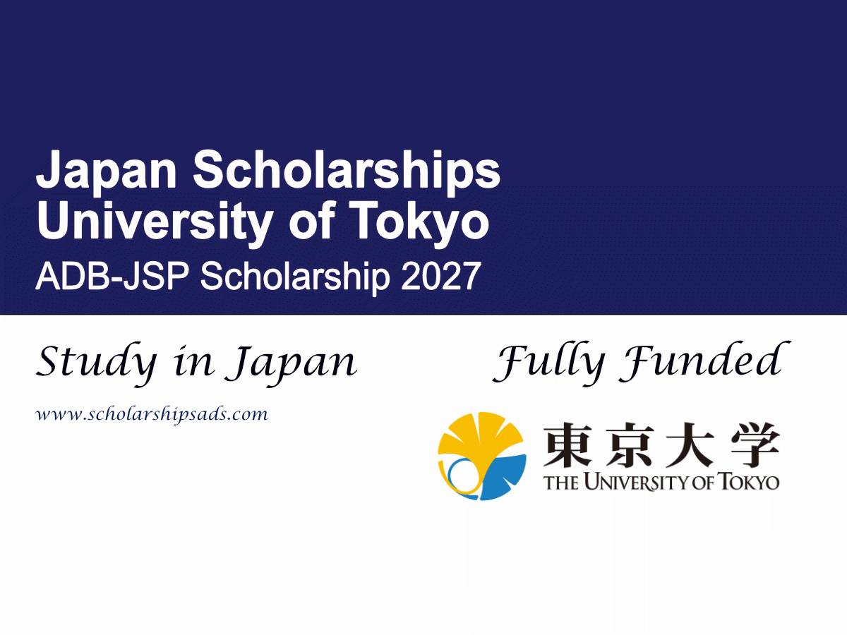 University of Tokyo ADB-JSP Scholarship 2027, Japan (Fully Funded)