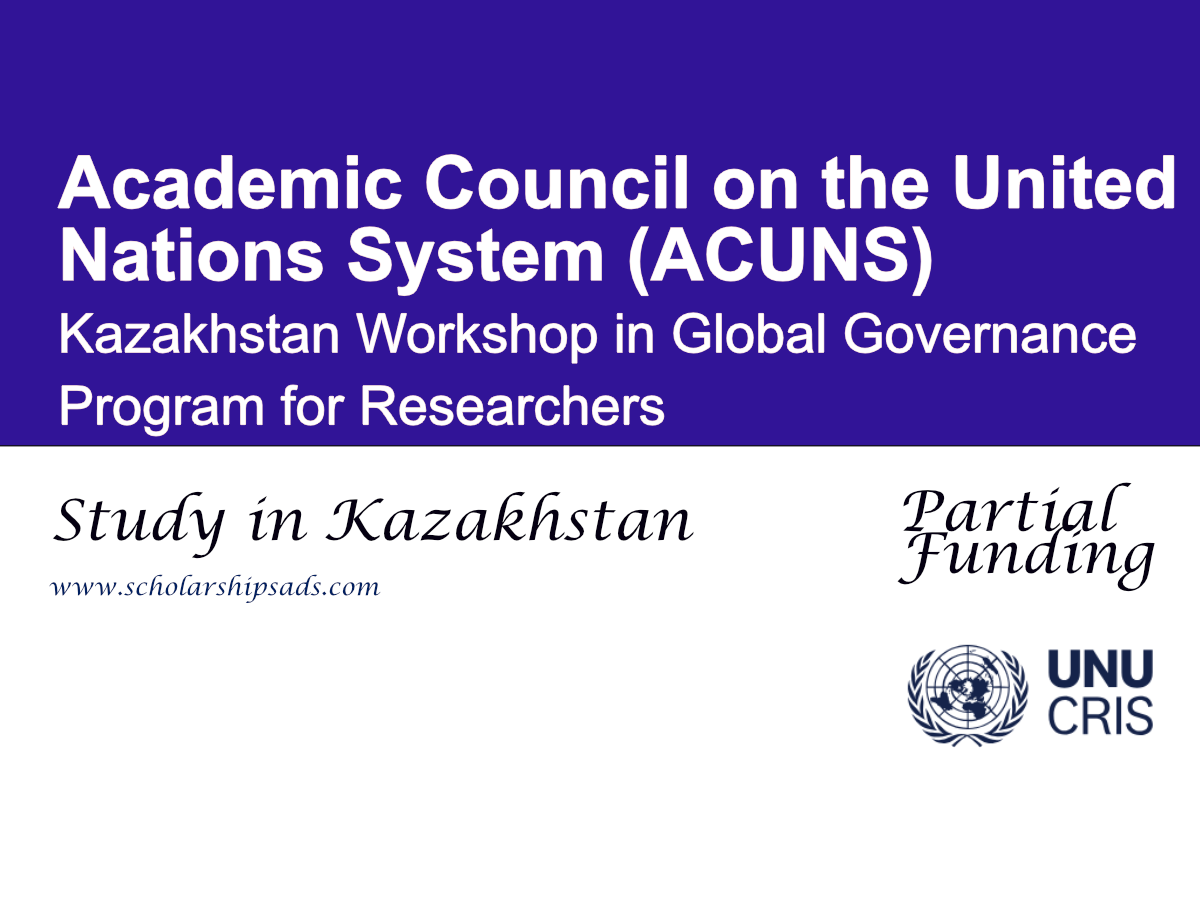 Kazakhstan Workshop in Global Governance Program 2026 for Researchers