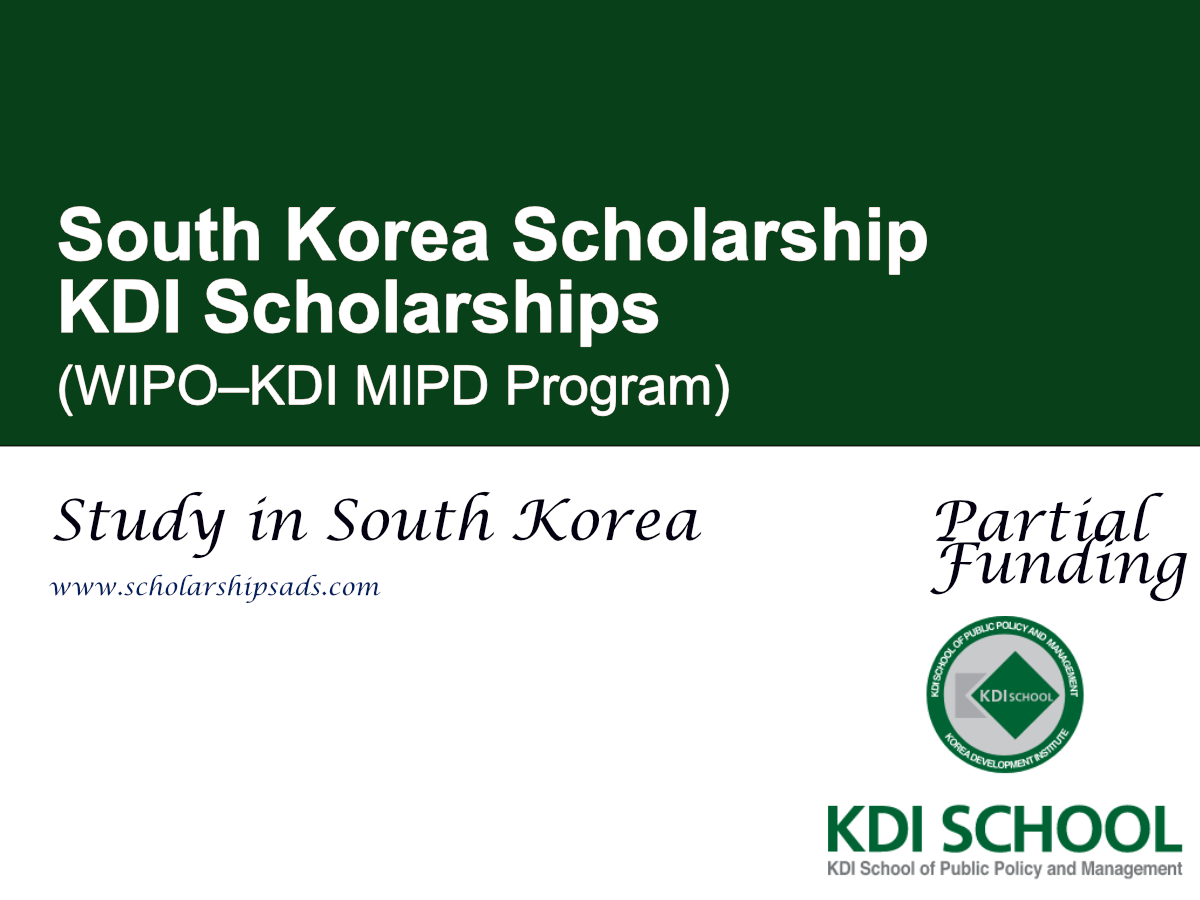 KDI Scholarships 2027, South Korea (WIPO–KDI MIPD Program)